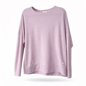 Apana Lavender Yoga Workout Top Dolman Sleeve Relaxed Fit Women's Medium